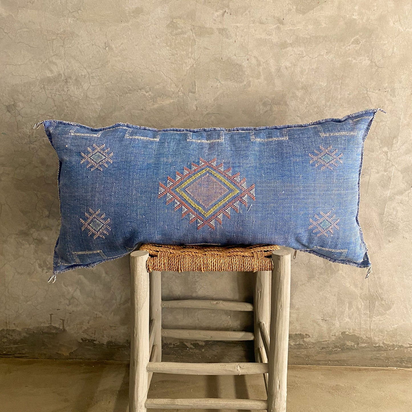 Blue Long Sabra Cushion