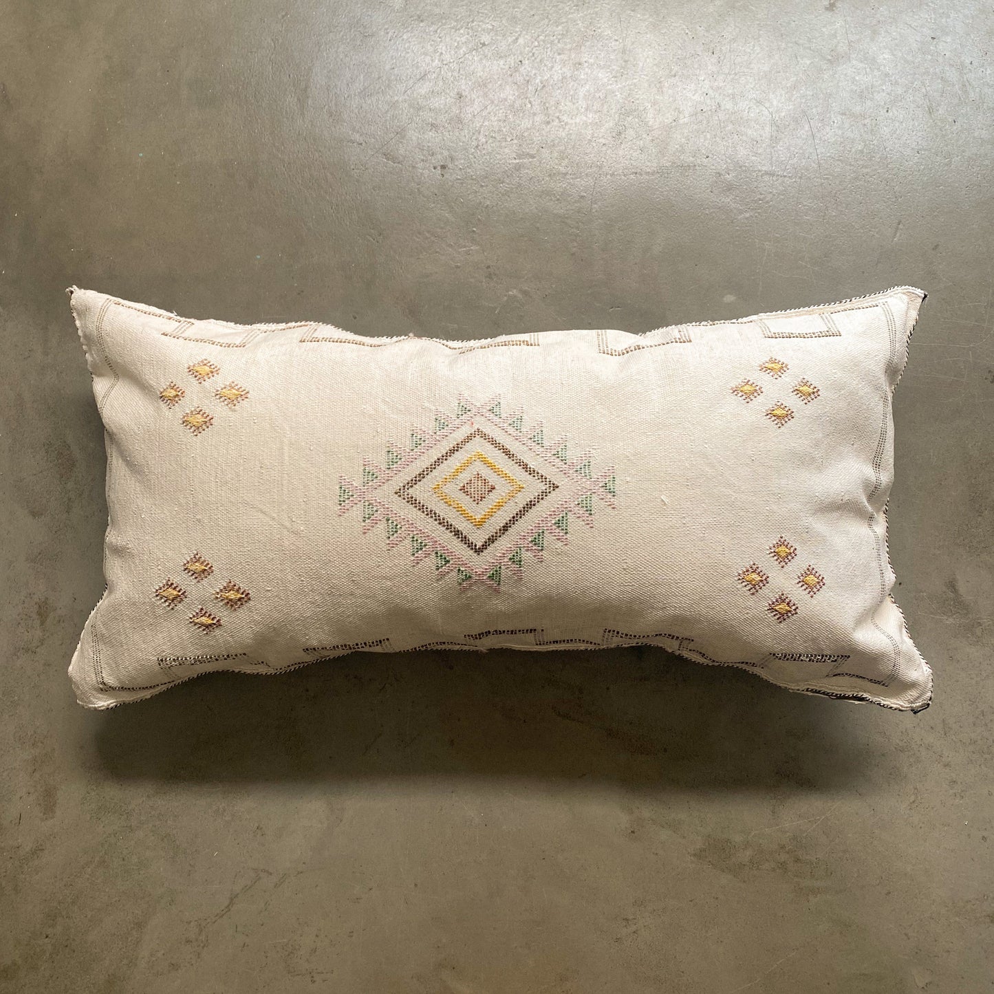 Long White Sabra Cushion