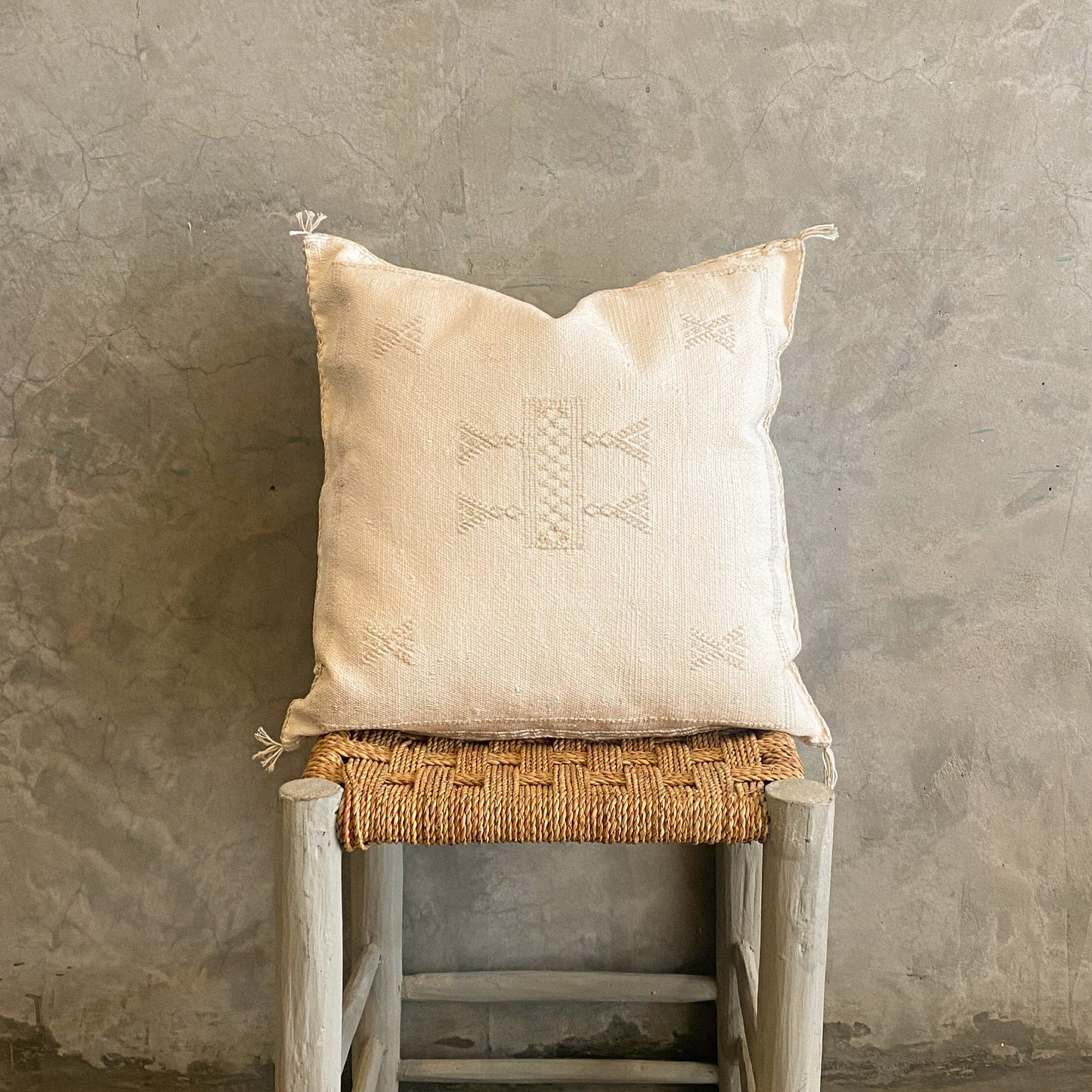 White Sabra Cushion