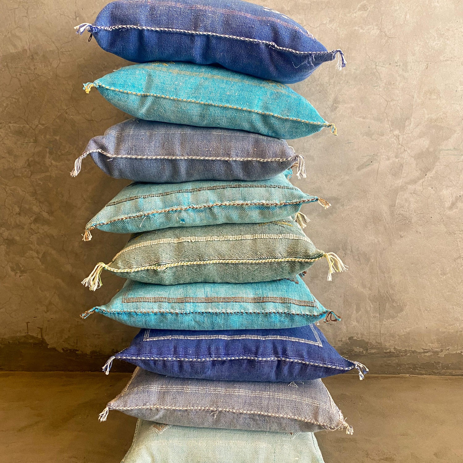 Blue and Green Cushions