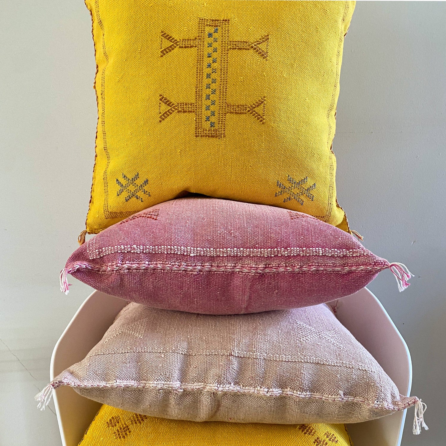 Pink and Yellow Cushions