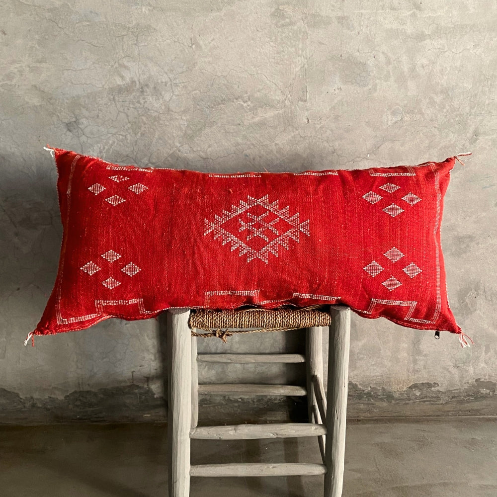 Long Red Sabra Cushion