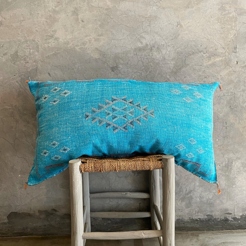 Long Blue Sabra Cushion