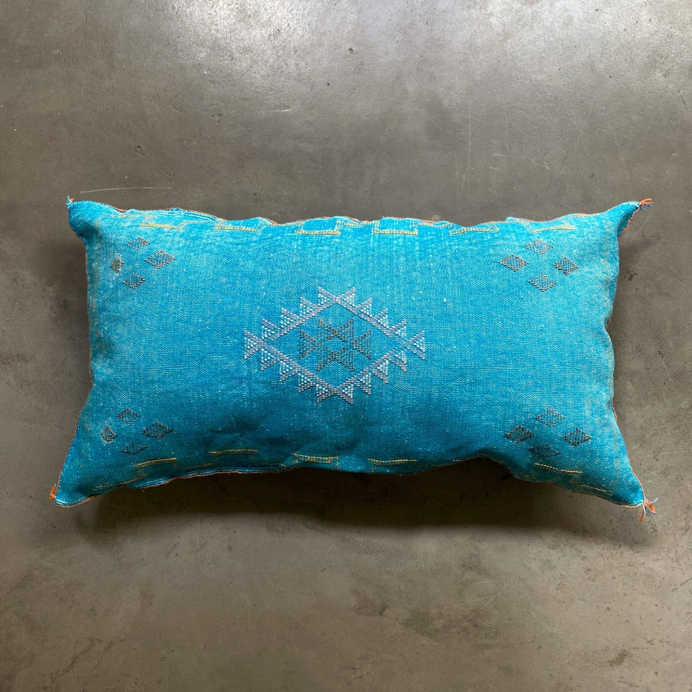 Long Blue Sabra Cushion