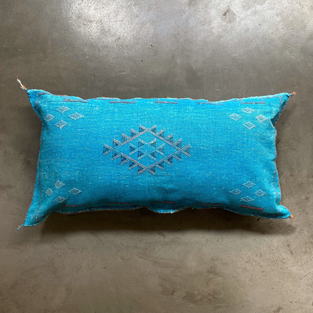 Long Blue Sabra Cushion