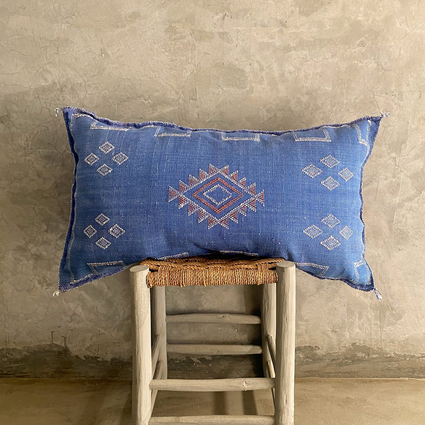 Long Blue Sabra Cushion