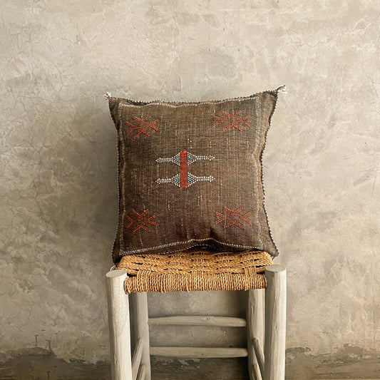 Dark Brown Sabra Cushion