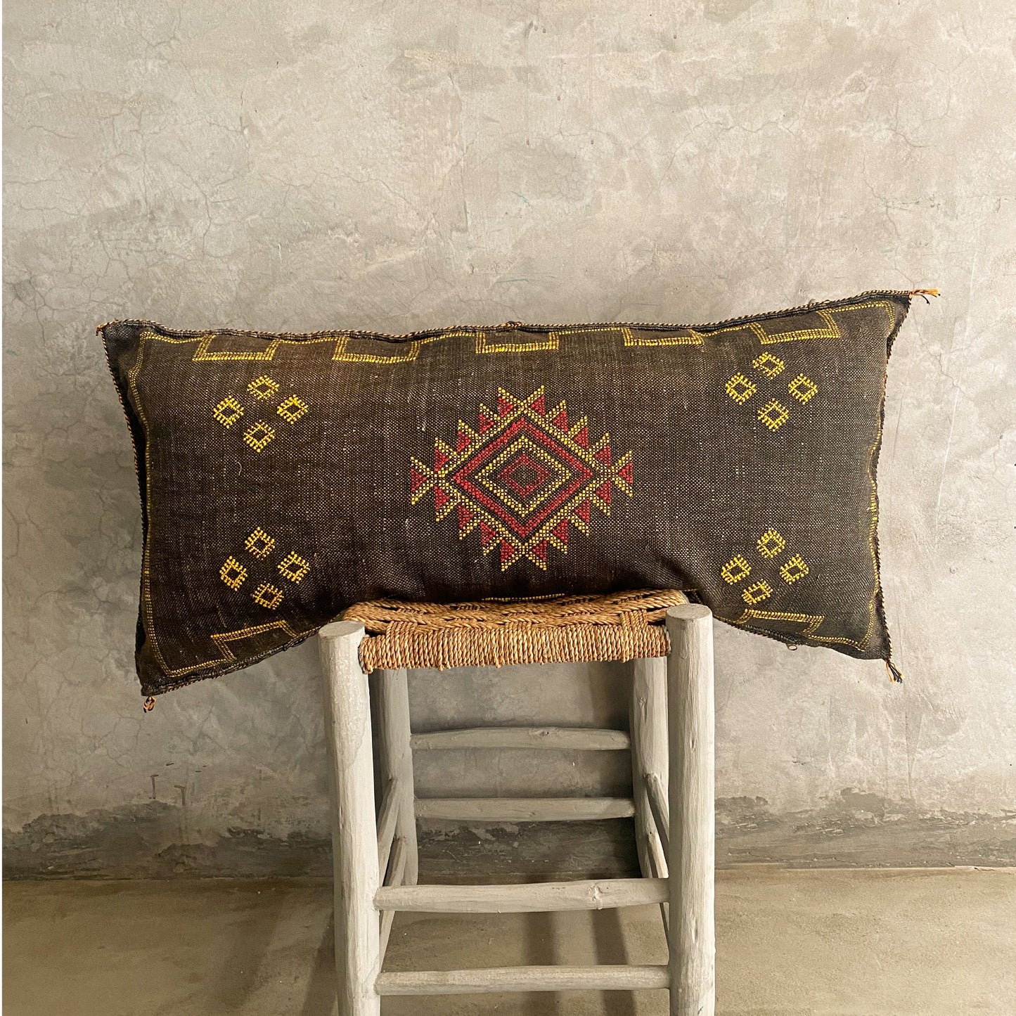 Long Dark Brown Sabra Cushion
