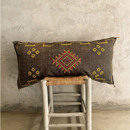 Long Dark Brown Sabra Cushion