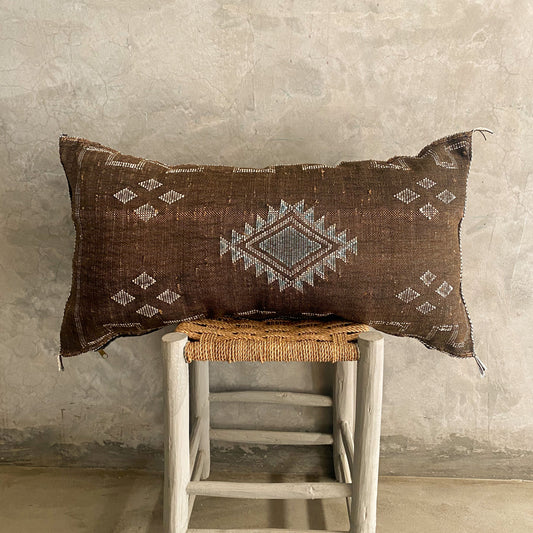 Long Dark Brown Sabra Cushion