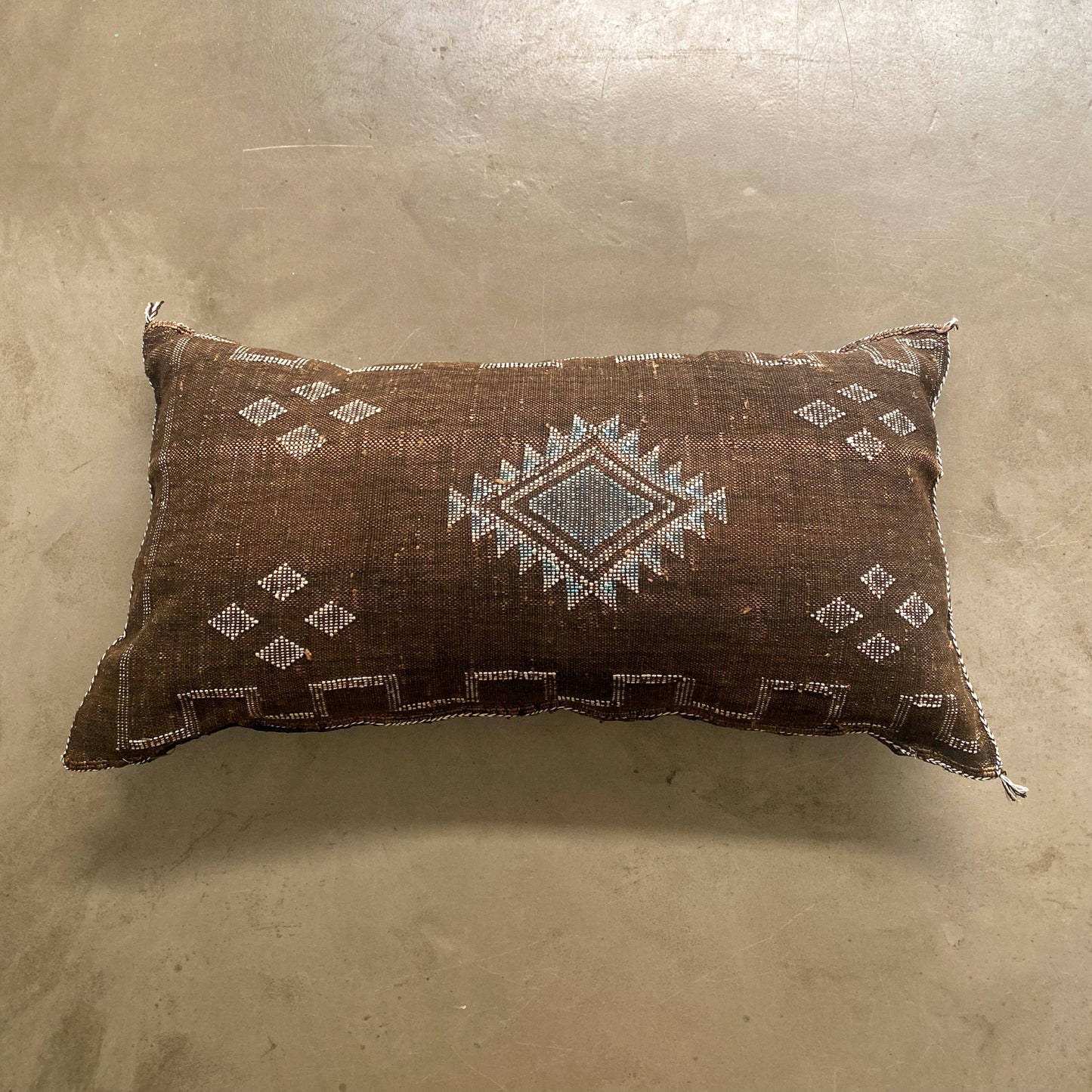 Long Dark Brown Sabra Cushion