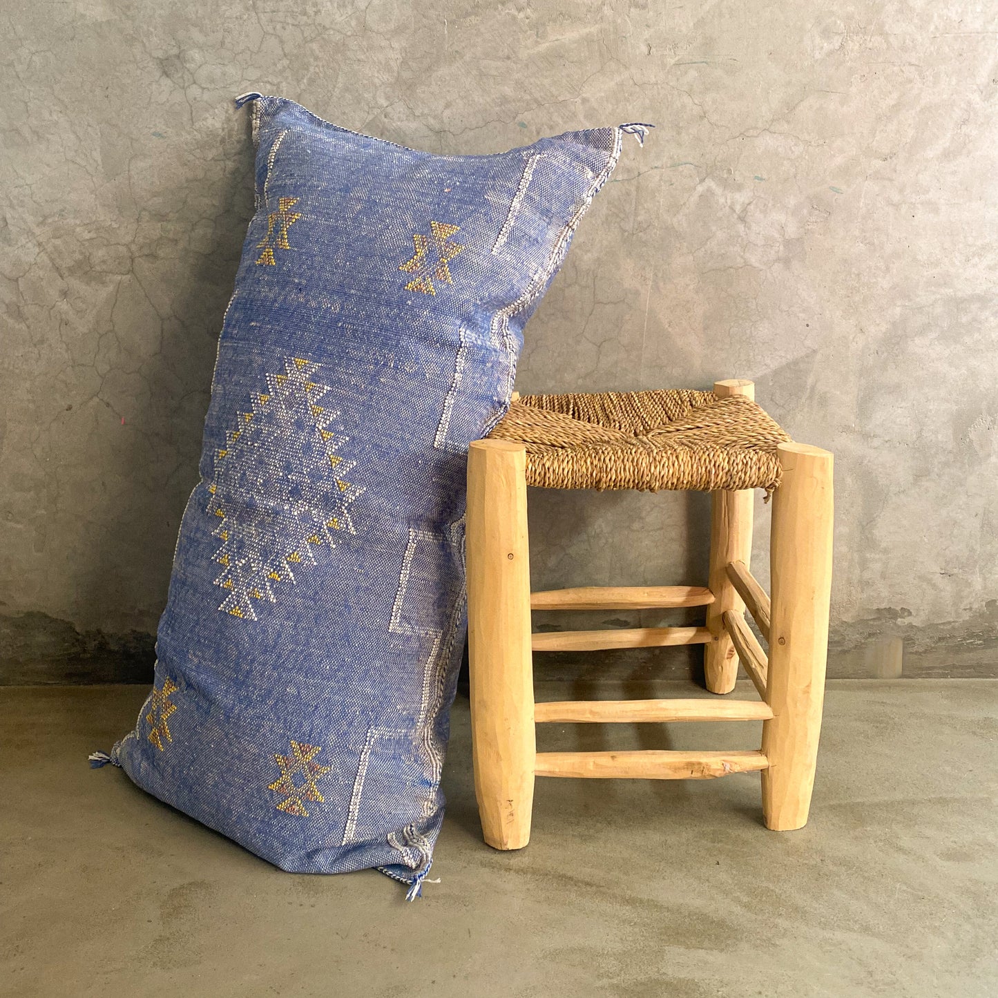 Long Blue Sabra Cushion