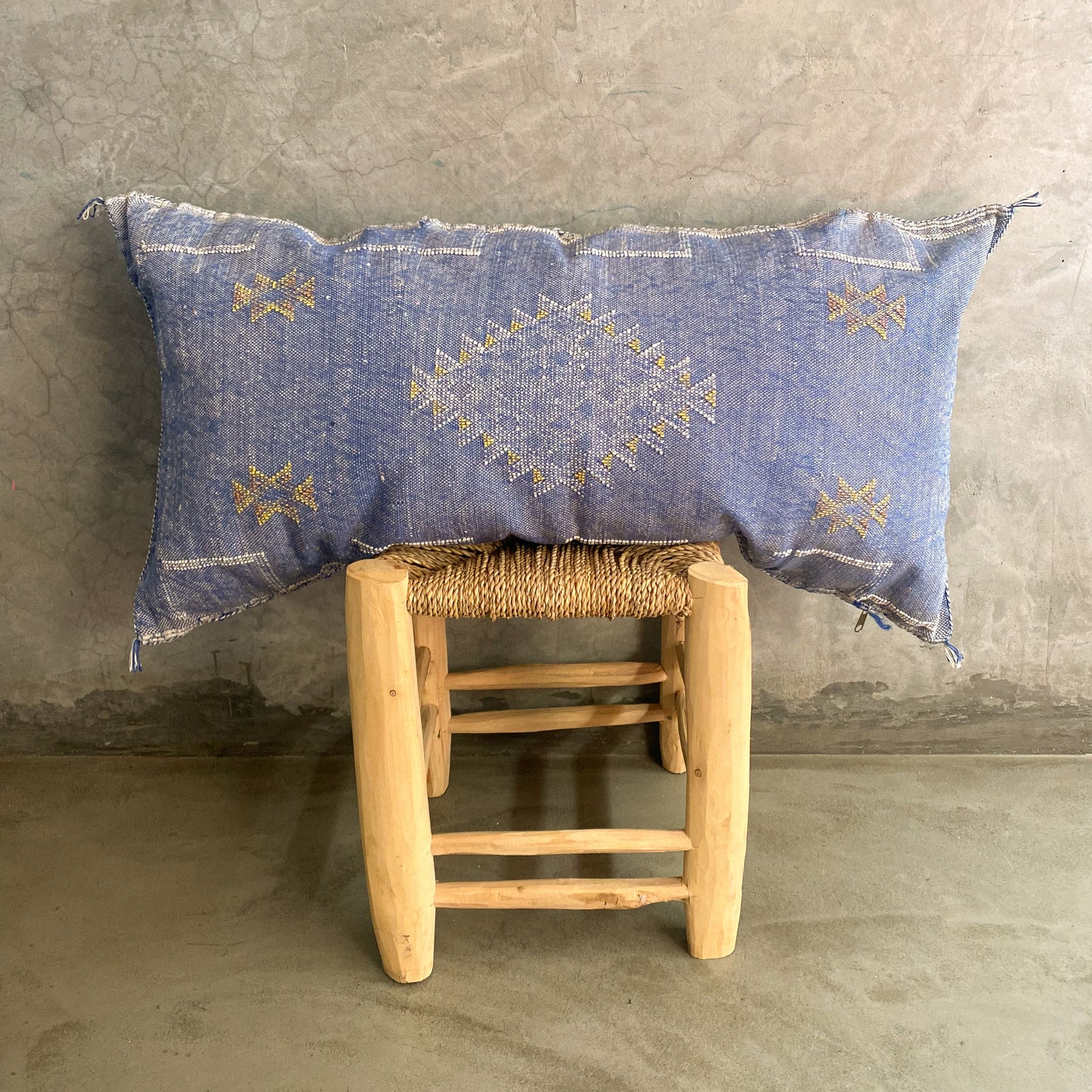 Long Blue Sabra Cushion