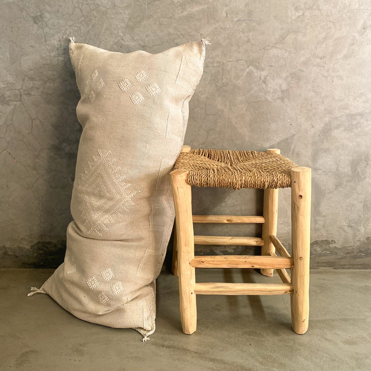 Long Grey Sabra Cushion