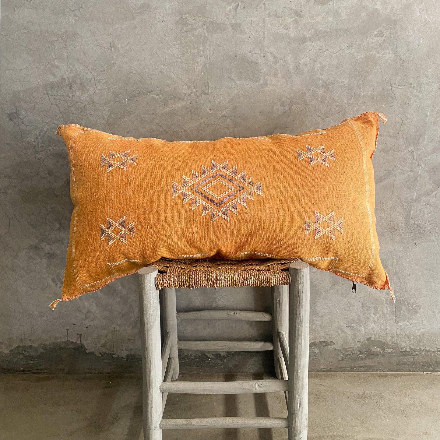 Long Orange Sabra Cushion