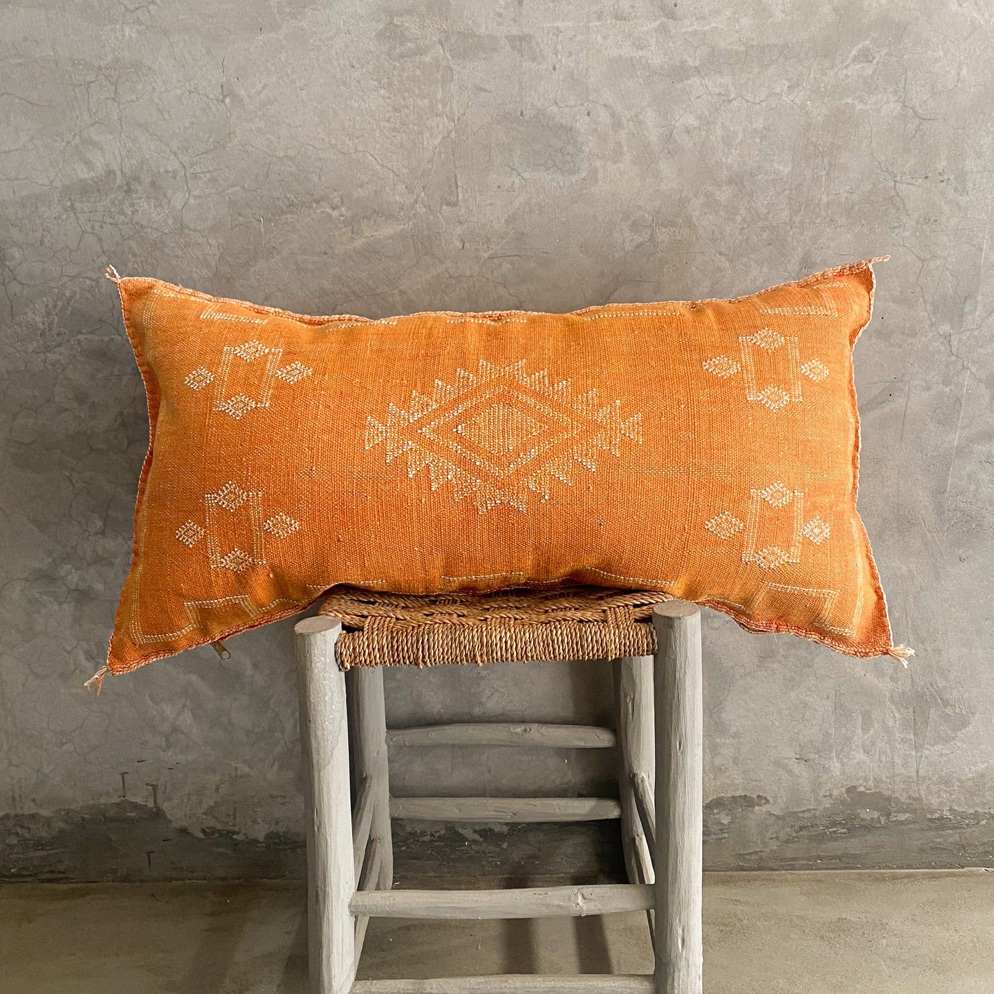 Long Orange Sabra Cushion