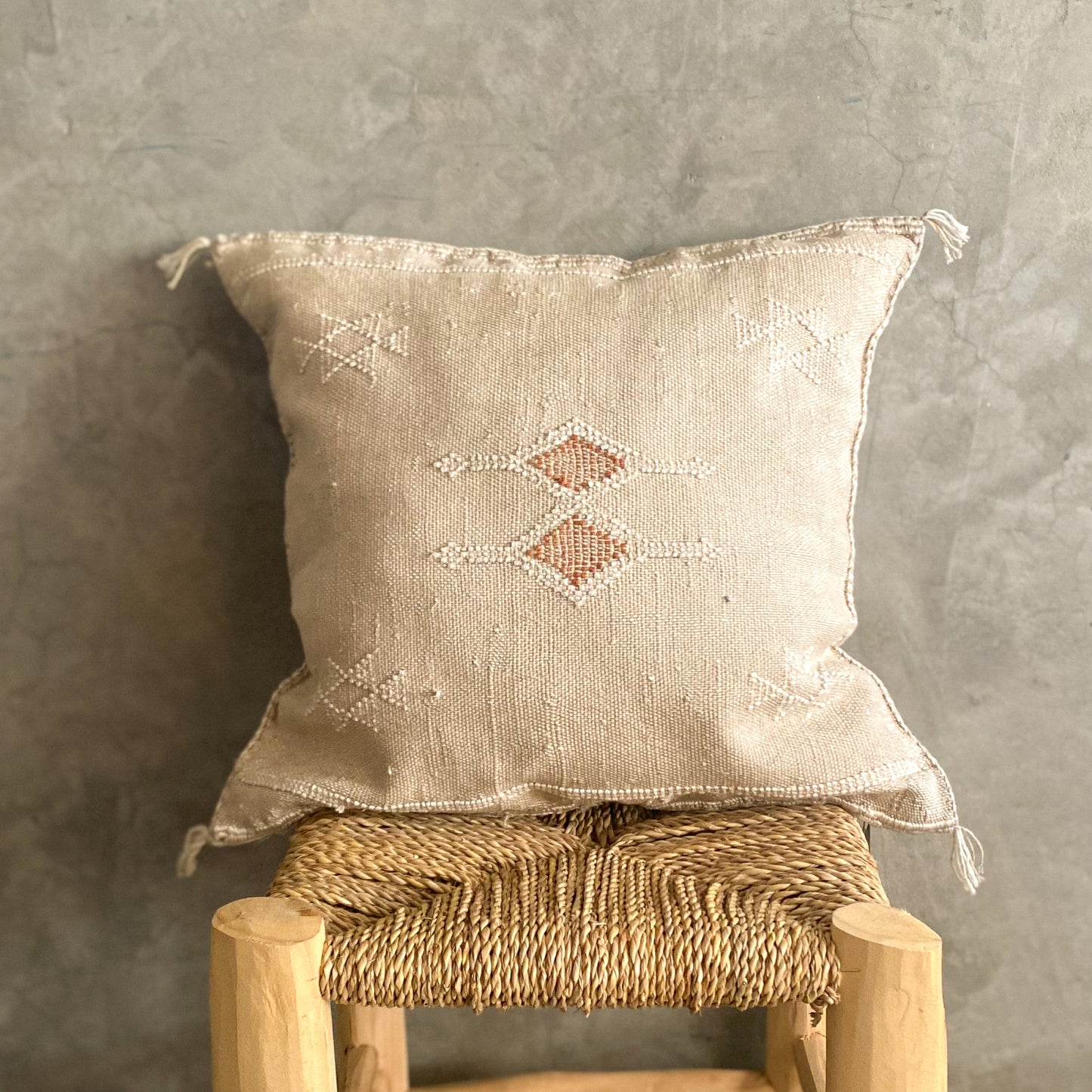 White Sabra Cushion
