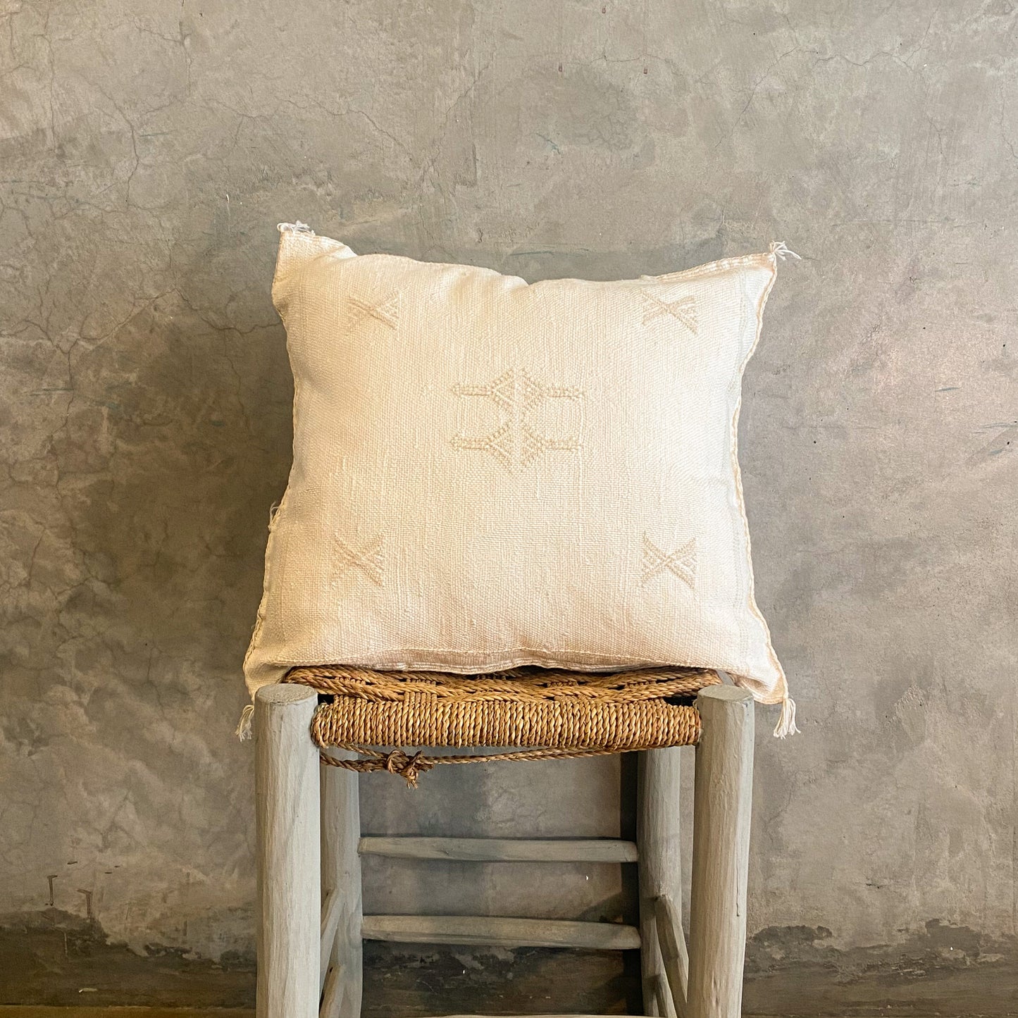 White Sabra Cushion