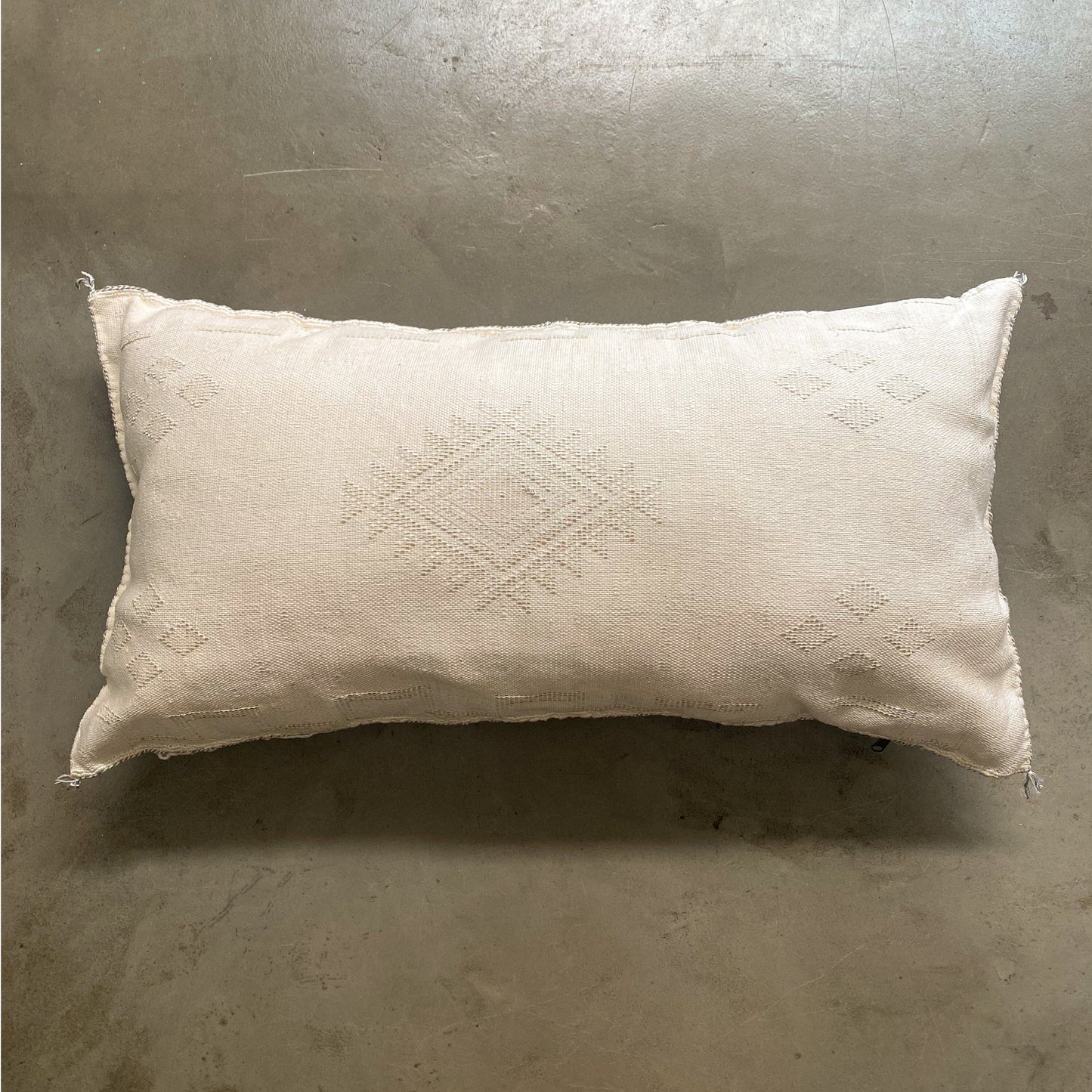 Long White Sabra Cushion