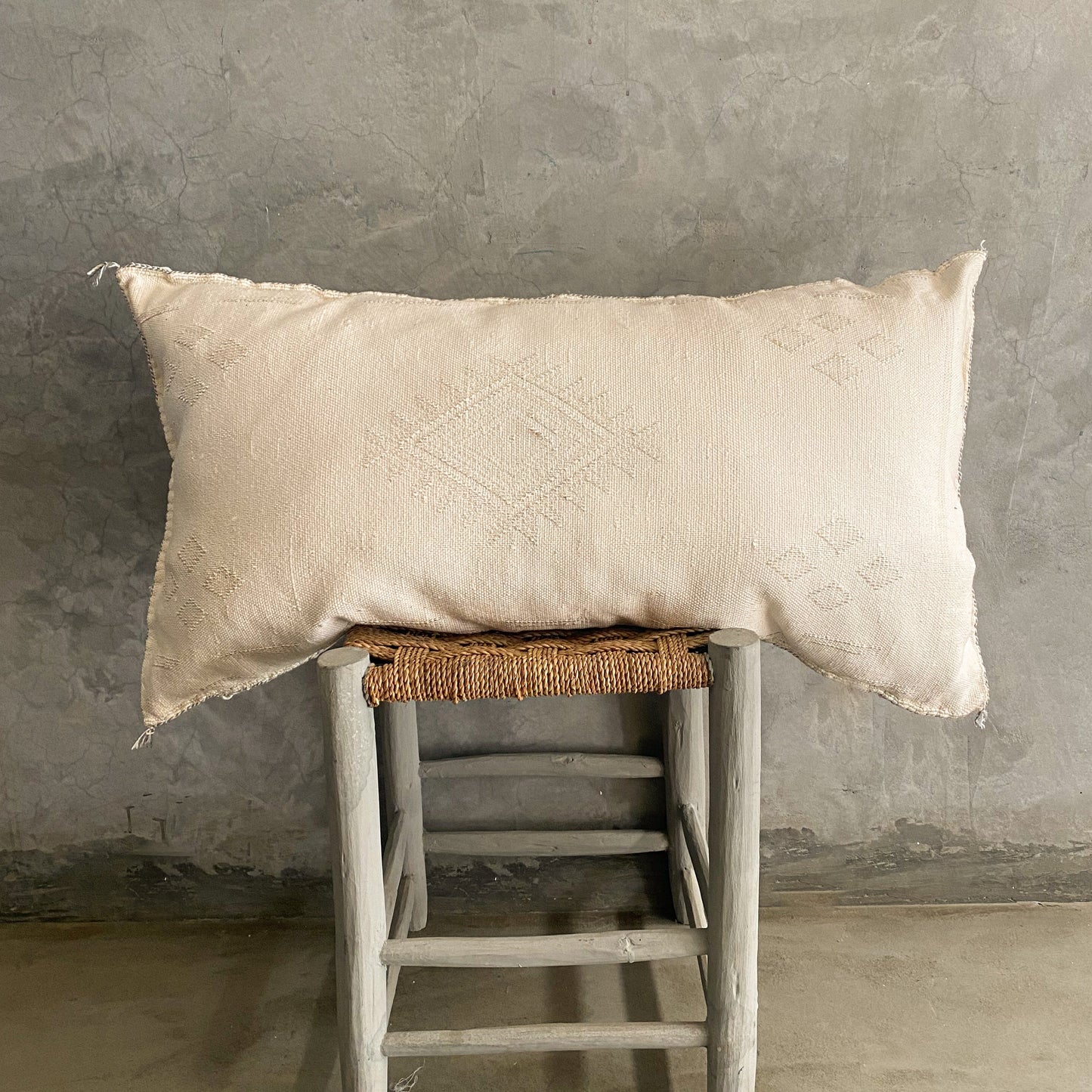 Long White Sabra Cushion
