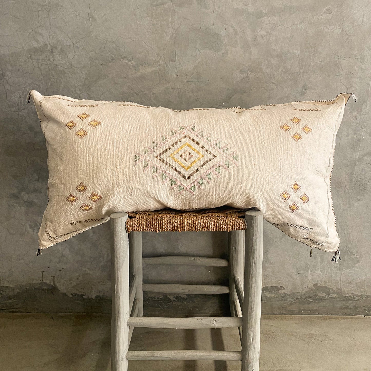 Long White Sabra Cushion