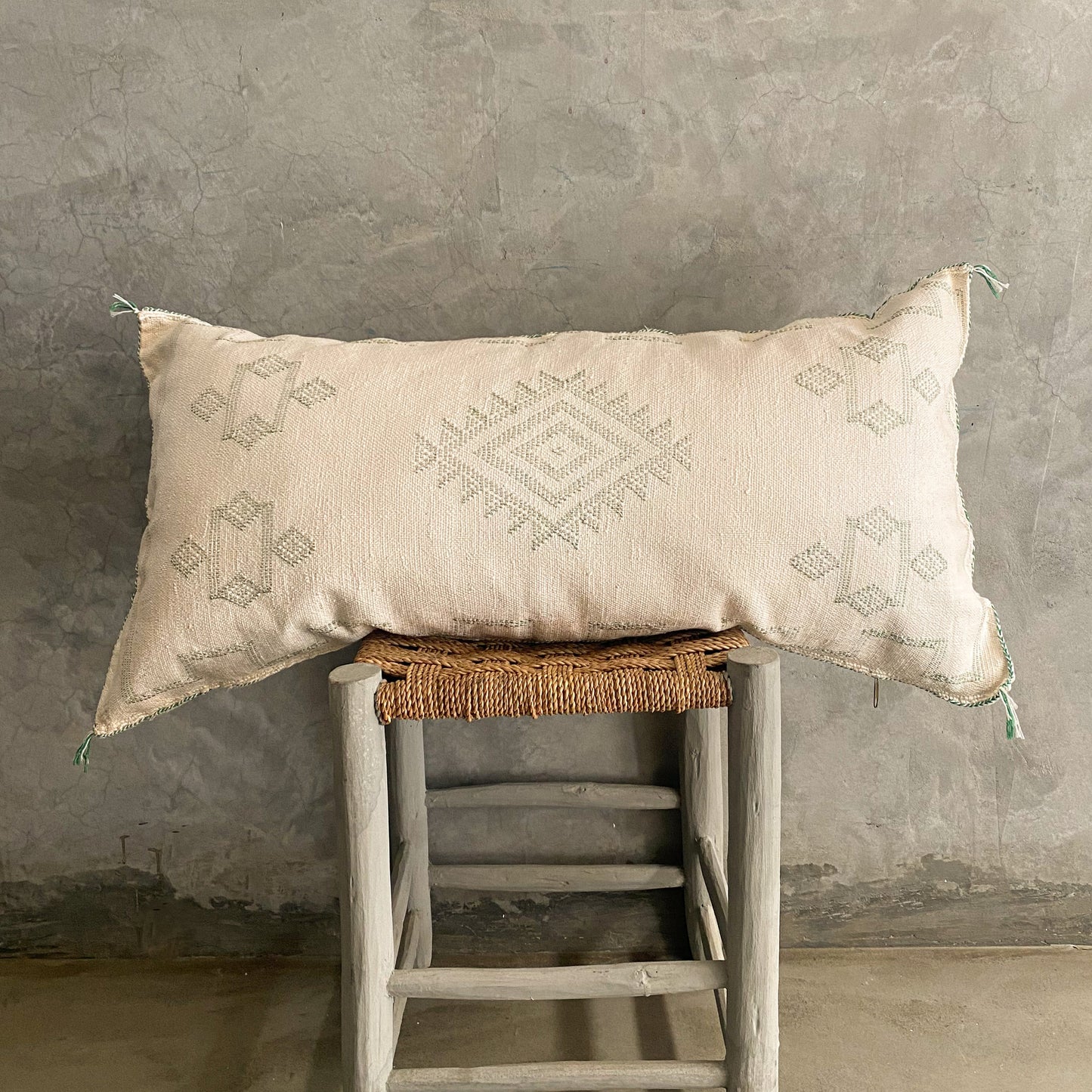Long White Sabra Cushion